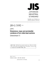 JIS G 3192:2008/Amendment 1:2010