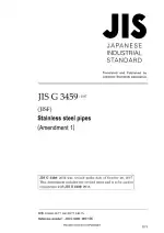 JIS G 3459:2016/Amendment 1:2017